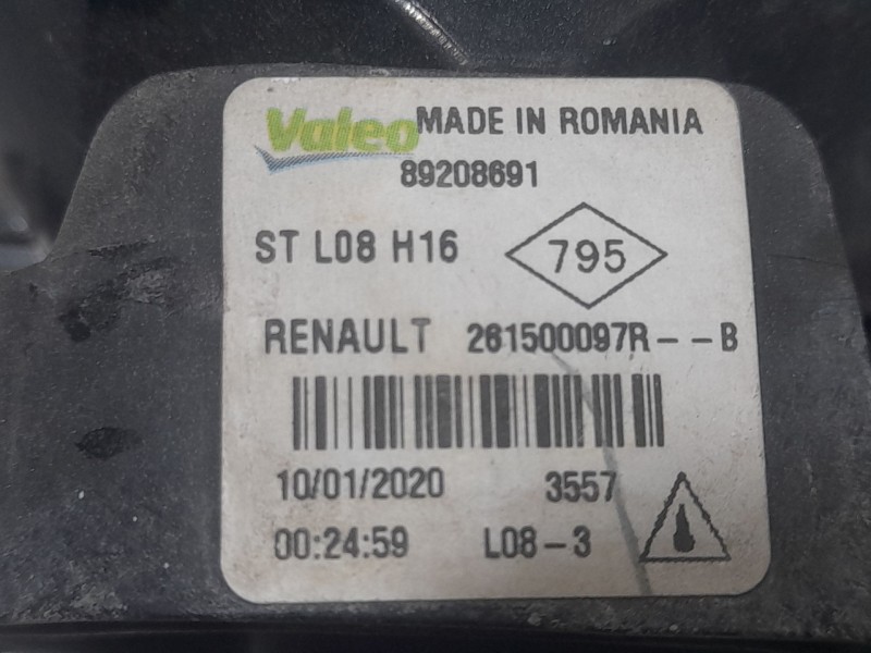 Recambio de faro antiniebla izquierdo para renault megane iv sport tourer (k9a/m/n_) 1.5 blue dci 115 (k9a6) referencia OEM IAM 