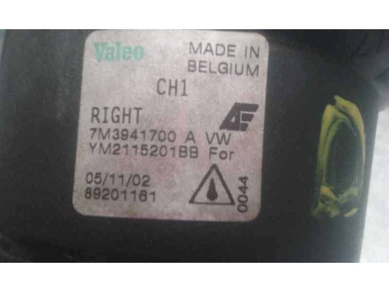 Recambio de faro antiniebla derecho para seat alhambra (7v9) stella referencia OEM IAM 7M3941700A YM2115201BB VALEO