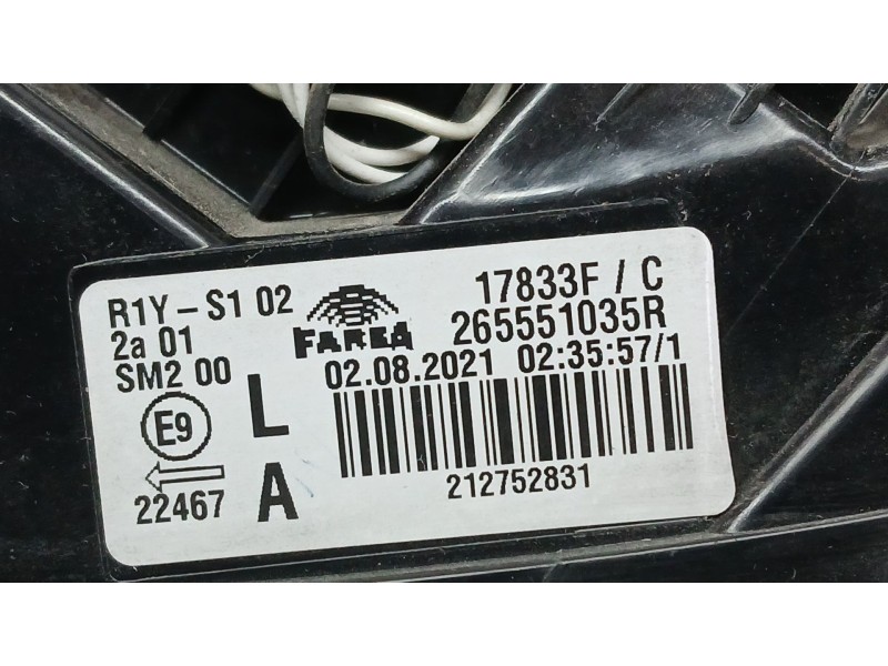 Recambio de piloto trasero izquierdo exterior para renault clio v (b7_) tce 90 (b7mt) referencia OEM IAM 265551035R  