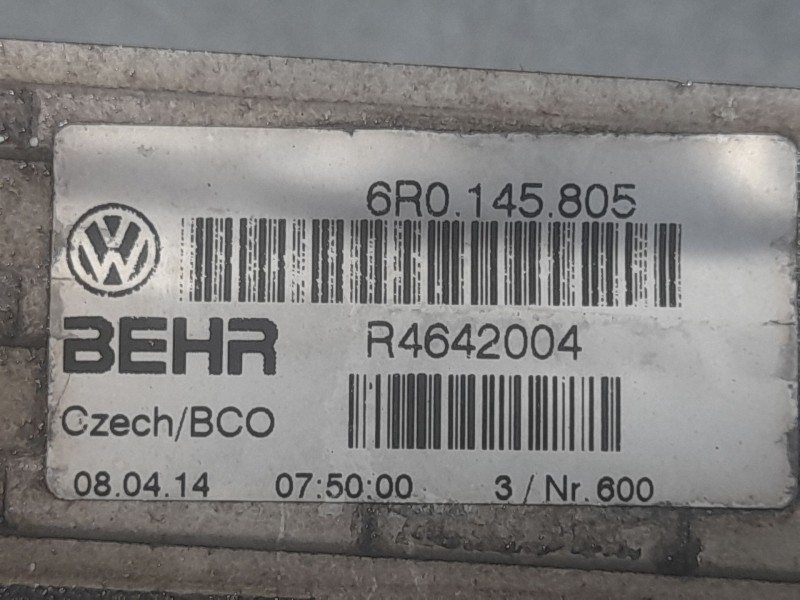 Recambio de intercooler para seat ibiza iv (6j5, 6p1) 1.6 tdi referencia OEM IAM 6R0145805 R4642004 BEHR
