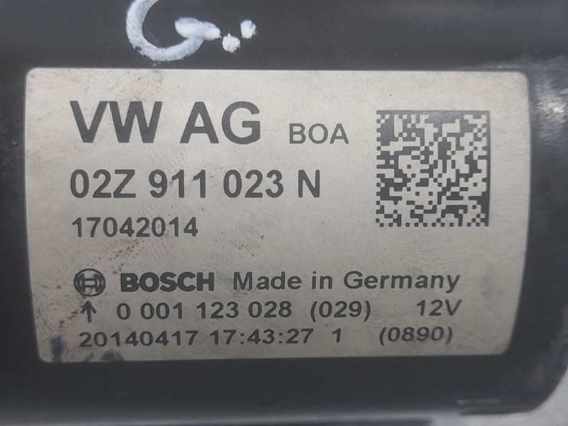 Recambio de motor arranque para seat ibiza iv (6j5, 6p1) 1.6 tdi referencia OEM IAM 02Z911023N 20140417 BOSCH