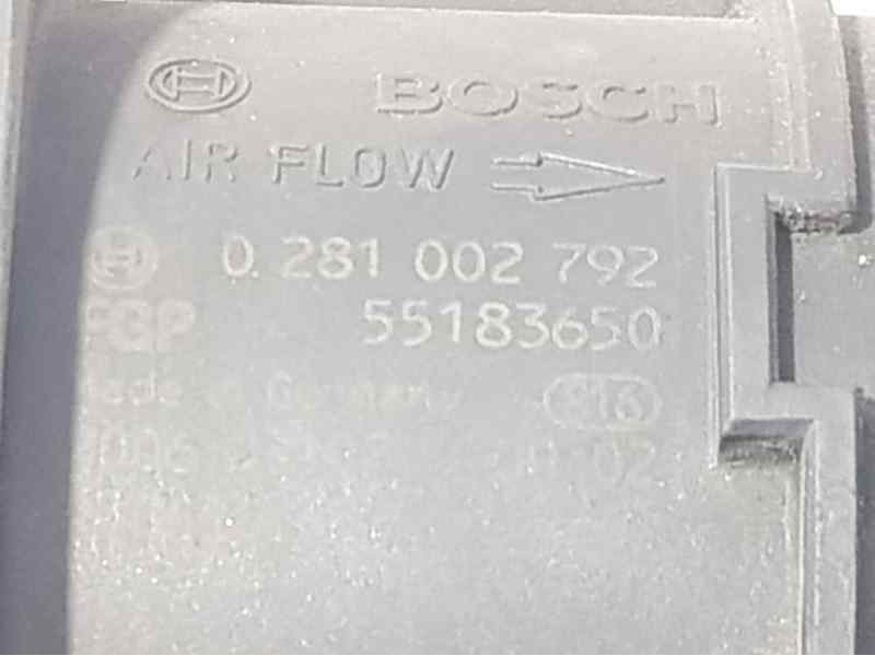 Recambio de caudalimetro para fiat panda (169) 1.2 8v climbing 4x4 referencia OEM IAM 55183650 0281002792 BOSCH