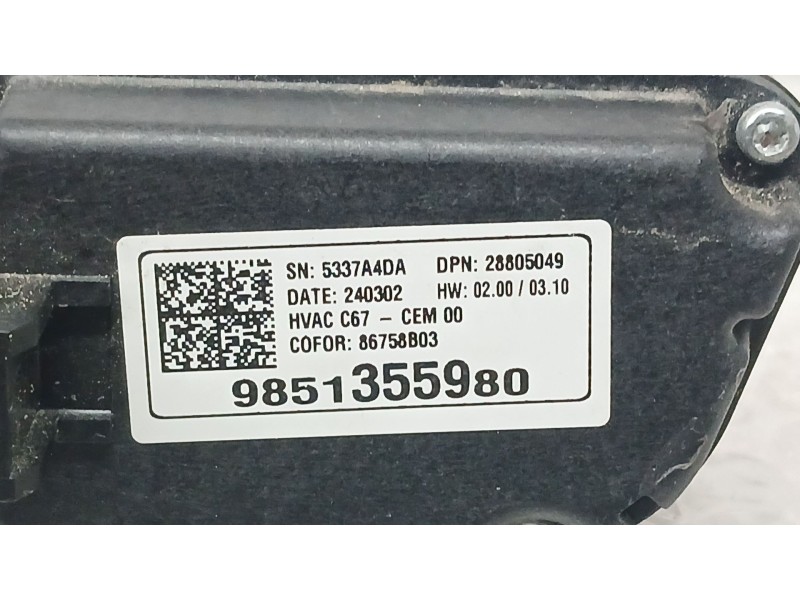 Recambio de mando calefaccion / aire acondicionado para opel corsa f (p2jo) 1.2 (68) referencia OEM IAM 9851355980 86758B03 2880