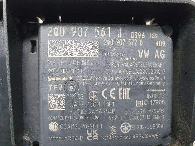 Recambio de sensor para seat ibiza (kj1) style referencia OEM IAM 2Q0907561J A2C78211701 CONTINENTAL RADAR