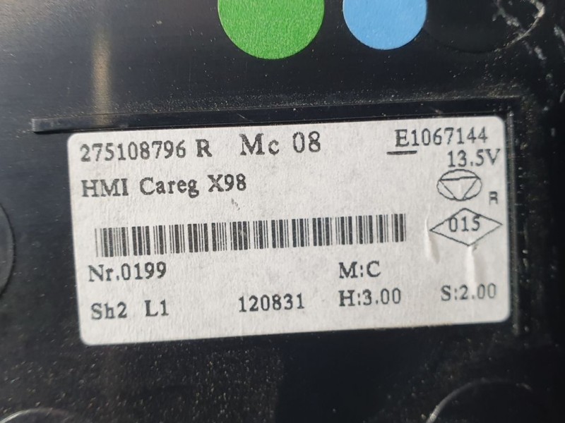 Recambio de mando climatizador para renault clio iv dynamique referencia OEM IAM 27510896R E1067144 