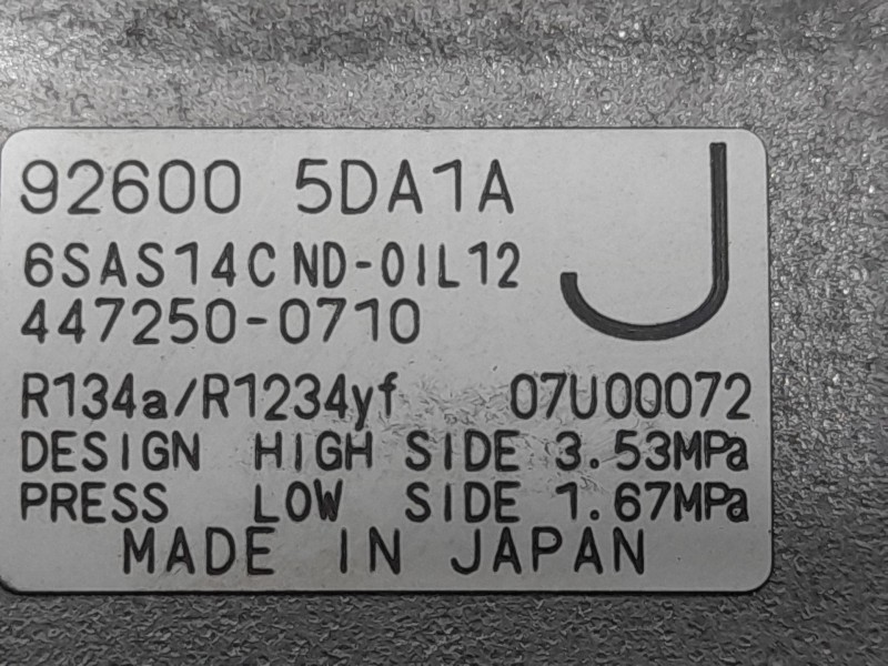 Recambio de compresor aire acondicionado para infiniti q30 1.5d referencia OEM IAM 926005DA1A  