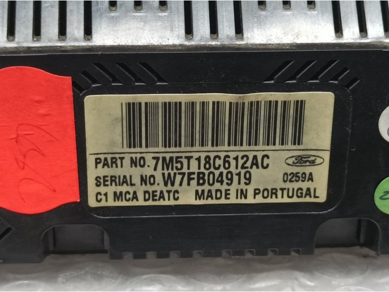 Recambio de mando climatizador para ford focus lim. (cb4) trend referencia OEM IAM 7M5T18C612AC  