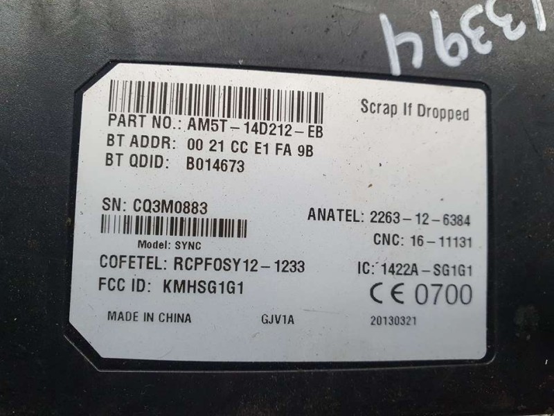 Recambio de modulo electronico para ford grand c-max trend referencia OEM IAM AM5T14D212EB  