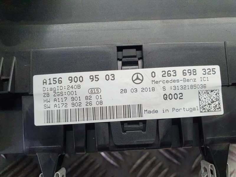 Recambio de cuadro instrumentos para mercedes-benz clase gla (w156) gla 200 cdi (156.908) referencia OEM IAM A1569009503 0263698