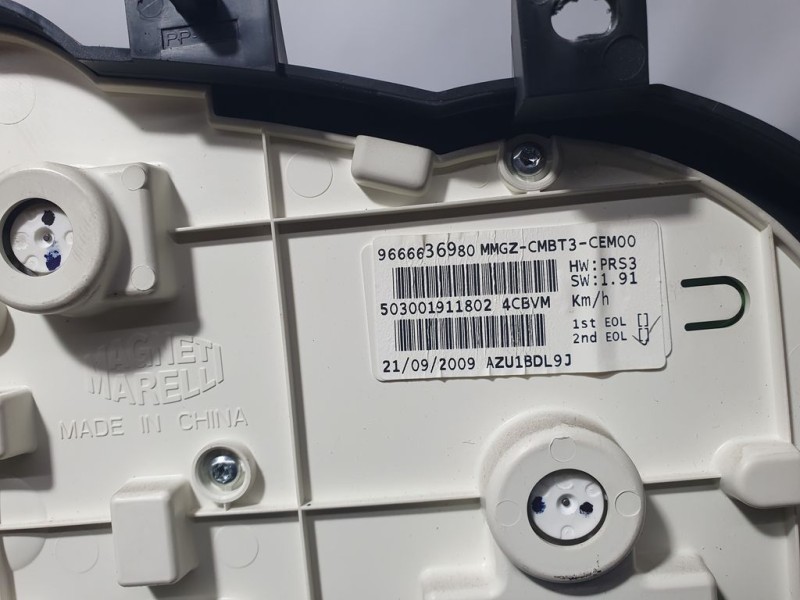 Recambio de cuadro instrumentos para peugeot 206+ básico referencia OEM IAM 9666636980 503001911802 MAGNETI MARELLI