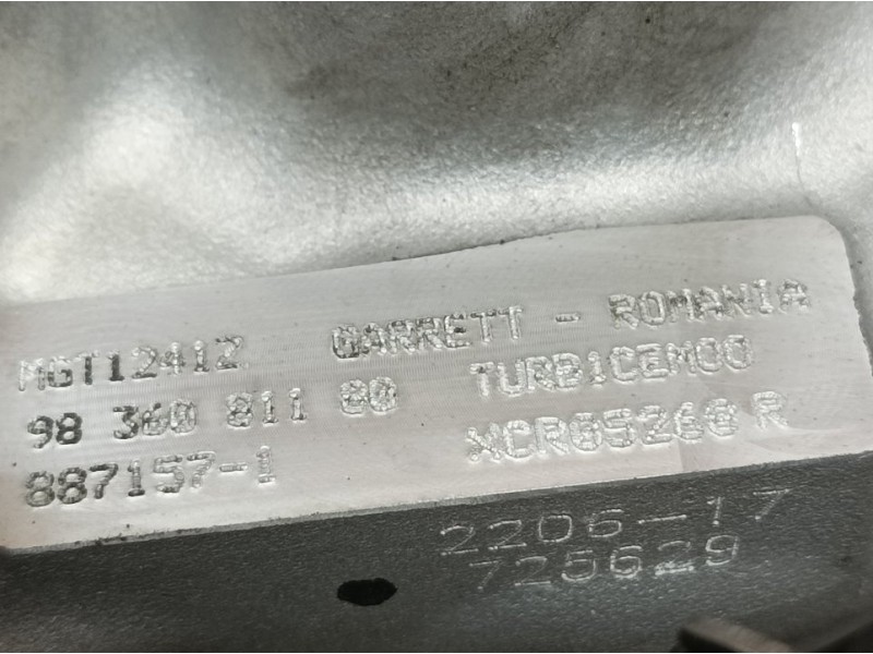 Recambio de turbocompresor para opel corsa f 1.2 referencia OEM IAM 9836081180 8871571 GARRETT