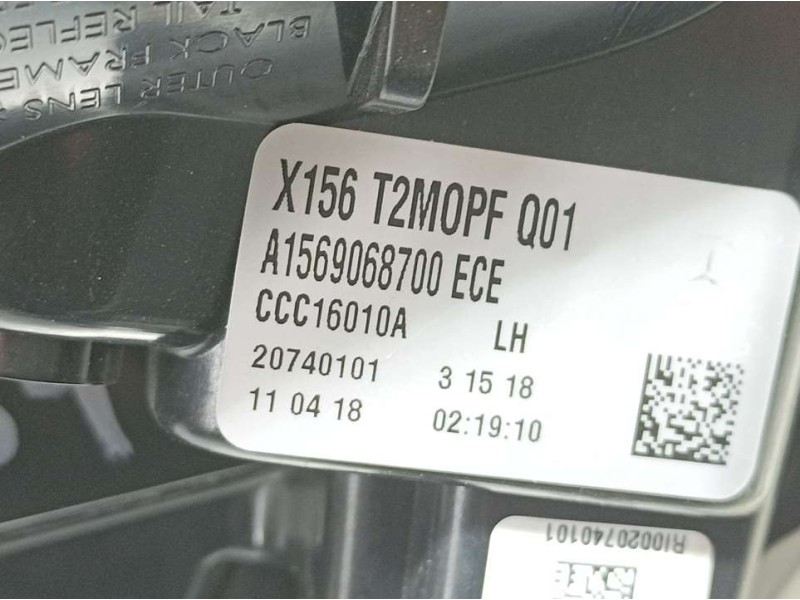 Recambio de piloto trasero izquierdo para mercedes-benz clase gla (w156) gla 200 cdi (156.908) referencia OEM IAM A1569068700  L