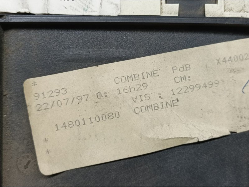 Recambio de cuadro instrumentos para citroën jumpy 1.9 td sx familiar (5/6 asientos) referencia OEM IAM 1480110080 12299499 