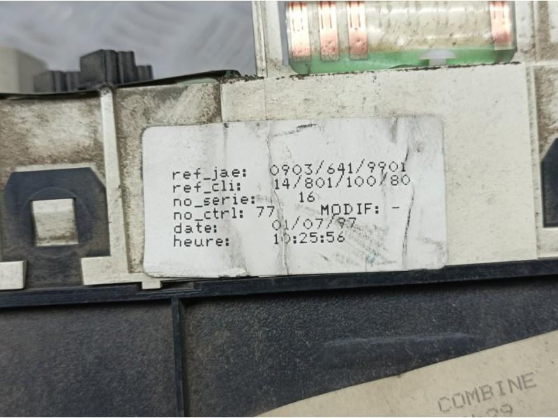 Recambio de cuadro instrumentos para citroën jumpy 1.9 td sx familiar (5/6 asientos) referencia OEM IAM 1480110080 12299499 