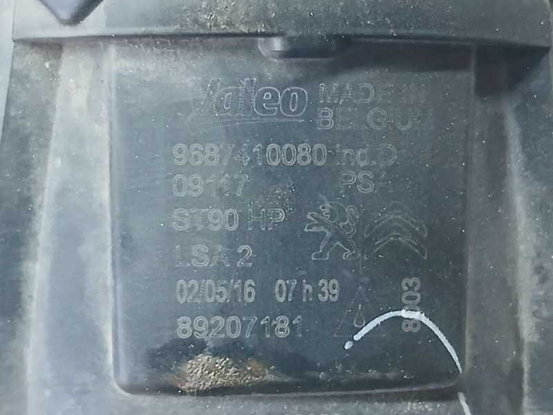 Recambio de faro antiniebla izquierdo para peugeot 308 style referencia OEM IAM 9687410080 89207181 VALEO