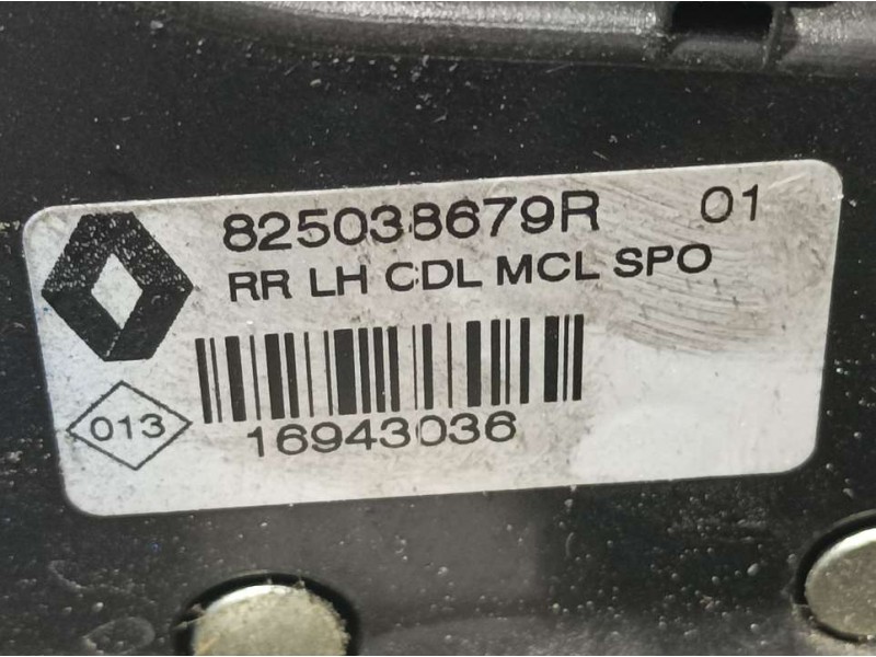 Recambio de cerradura puerta trasera izquierda para renault megane iv berlina 5p gt-line referencia OEM IAM 825038679R 16943036 