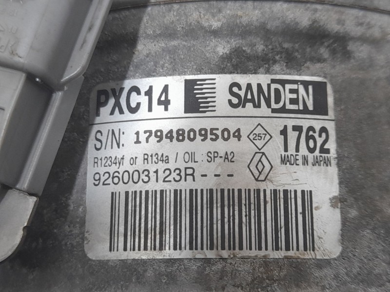 Recambio de compresor aire acondicionado para renault megane iv berlina 5p gt-line referencia OEM IAM 926003123R 1794809504 SAND