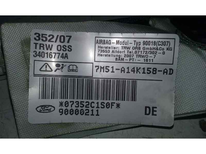 Recambio de airbag cortina delantero derecho para ford focus berlina (cap) ambiente (d) referencia OEM IAM 7M51A14K158AD  