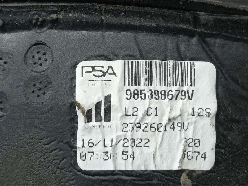 Recambio de retrovisor derecho para citroën c4 1.2 12v e-thp pure tech referencia OEM IAM 985398679V  ELECTRICO