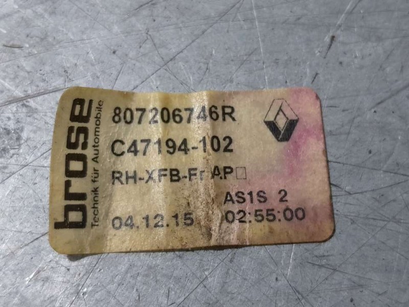 Recambio de elevalunas delantero derecho para renault megane iv berlina 5p gt-line referencia OEM IAM 807206746R C47194102 ELECT