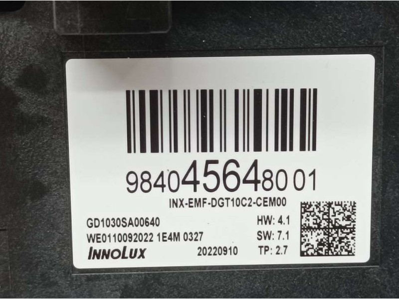 Recambio de sistema navegacion gps para citroën c4 1.2 12v e-thp pure tech referencia OEM IAM 984045648001 GD1030SA00640 INNOLUX