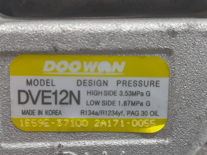 Recambio de compresor aire acondicionado para kia rio (yb) hibrid referencia OEM IAM 1E59E37100 2A1710055 DOOWAN