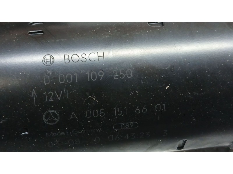 Recambio de motor arranque para mercedes-benz clase e (w211) e 320 cdi (211.026) referencia OEM IAM A0051516601 BOSCH 0001109250