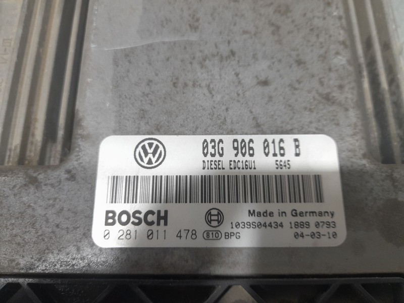 Recambio de centralita motor uce para volkswagen golf v (1k1) 1.9 tdi referencia OEM IAM 03G906016B BOSCH 0281011478