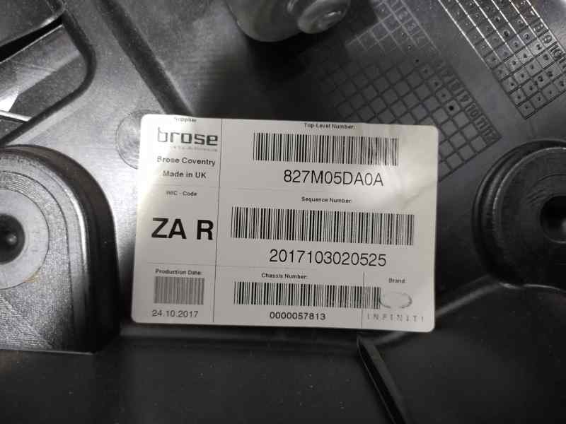 Recambio de elevalunas trasero derecho para infiniti q30 1.5d referencia OEM IAM 827205DM0A  ELECTRICO 5 PINES