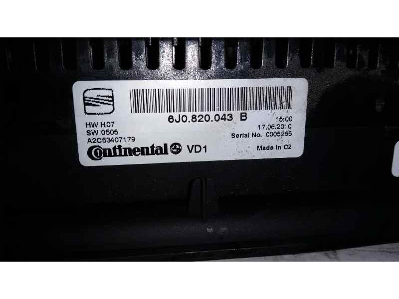 Recambio de mando climatizador para seat ibiza (6j5) good stuff referencia OEM IAM A2C53407179 6J0820043B CONTINENTAL
