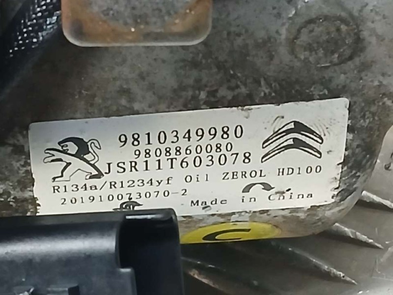 Recambio de compresor aire acondicionado para toyota proace city referencia OEM IAM 983014880 JSR11T603078 