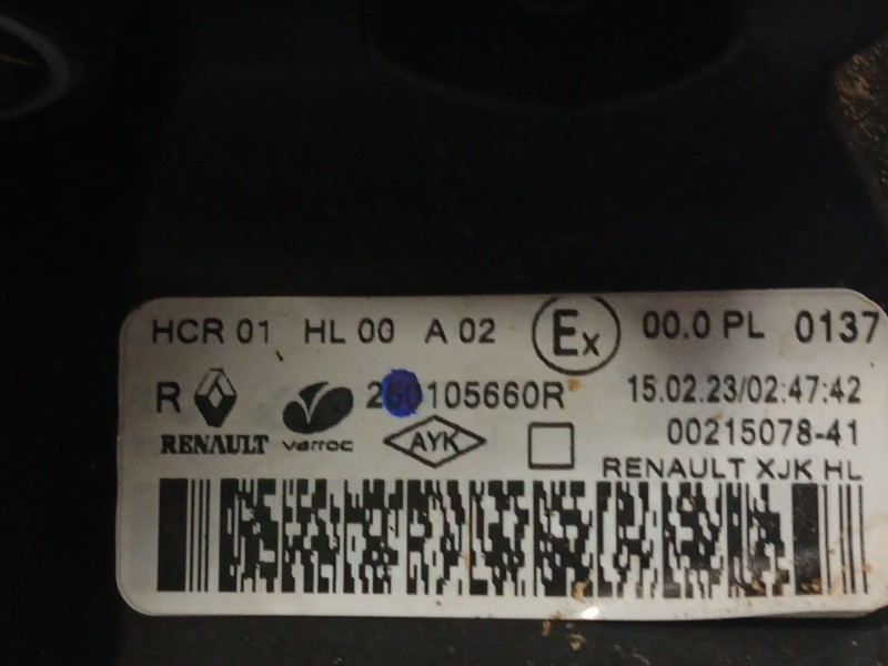 Recambio de faro derecho para renault express furgoneta/monovolumen 1.5 blue dci 95 (f6ab) referencia OEM IAM 260105660R ROZADO 