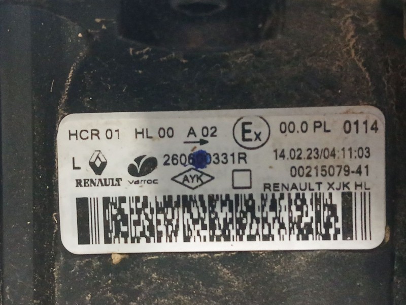 Recambio de faro izquierdo para renault express furgoneta/monovolumen 1.5 blue dci 95 (f6ab) referencia OEM IAM 260600331R  