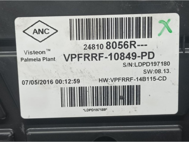 Recambio de cuadro instrumentos para renault captur limited referencia OEM IAM 248108056R VPFRRF10849PD VISTEON