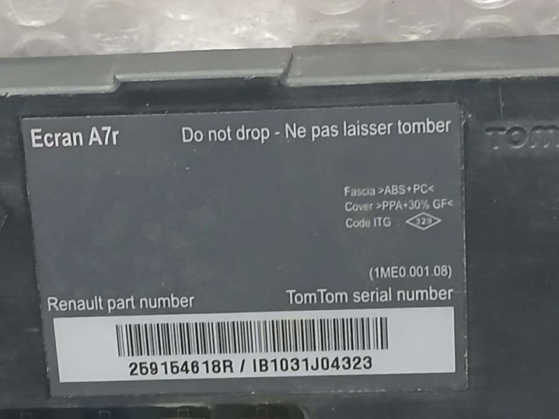 Recambio de sistema navegacion gps para renault laguna iii bose edition referencia OEM IAM 259154619R IB1031J04323 TOM TOM