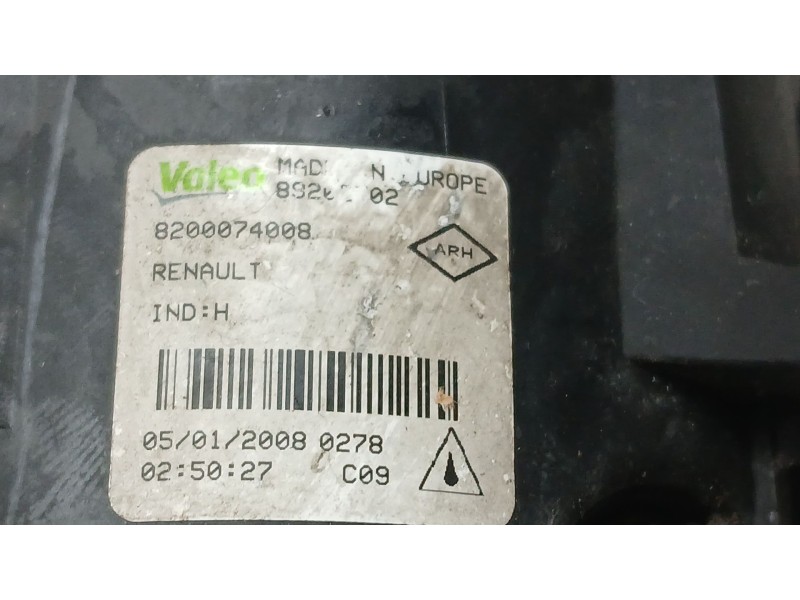Recambio de faro antiniebla derecho para renault laguna iii (bt0/1) 1.5 dci (bt00, bt0a, bt0t, bt1j) referencia OEM IAM 82000740