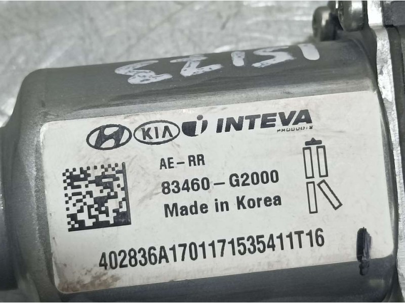 Recambio de motor elevalunas trasero derecho para hyundai ioniq hybrid referencia OEM IAM 83460G2000  
