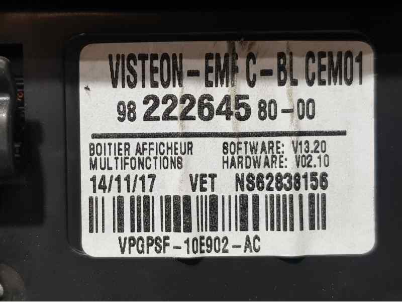 Recambio de pantalla multifuncion para citroën c3 aircross live referencia OEM IAM 9822264580  