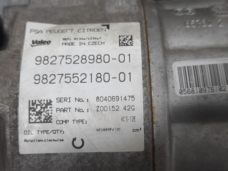 Recambio de compresor aire acondicionado para peugeot 308 ii (lb_, lp_, lw_, lh_, l3_) 1.6 hdi 100 referencia OEM IAM 9827528980