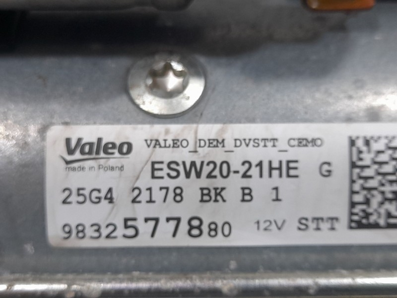 Recambio de motor arranque para peugeot expert furgoneta (v_) 1.5 bluehdi 120 referencia OEM IAM 9832577880 ESW2021HE VALEO