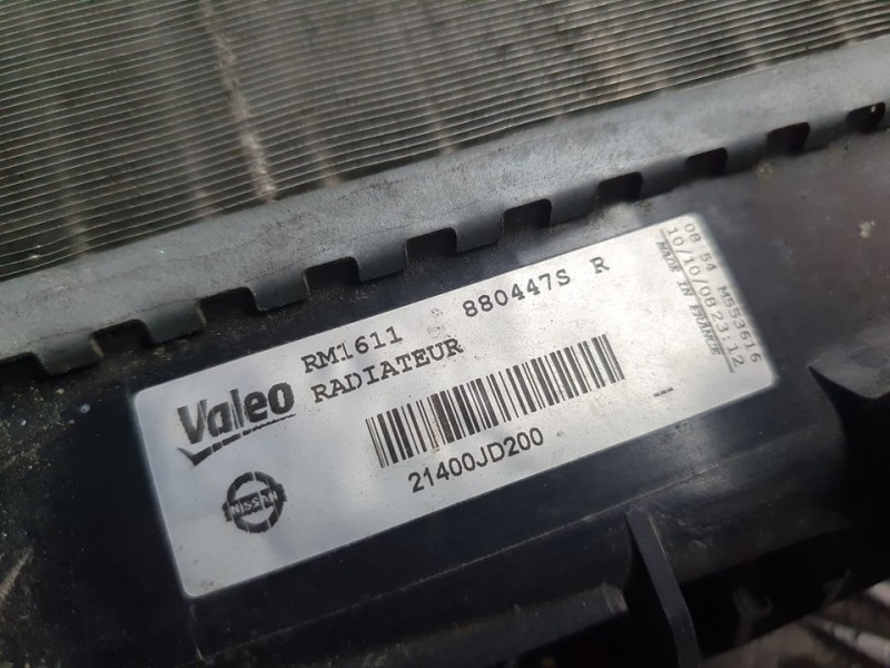 Recambio de radiador agua para nissan qashqai (j10) acenta referencia OEM IAM 21400JD200 880447S VALEO