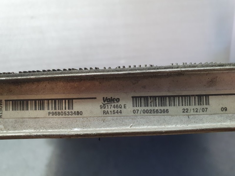 Recambio de radiador agua para citroën c4 picasso exclusive referencia OEM IAM 9680533480 991746QE VALEO