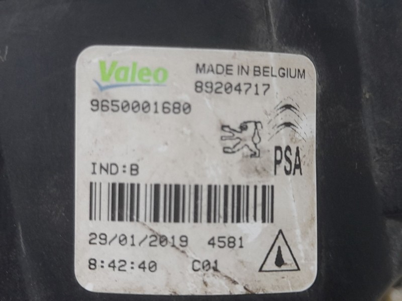 Recambio de faro antiniebla izquierdo para peugeot 308 ii (lb_, lp_, lw_, lh_, l3_) 1.6 hdi 100 referencia OEM IAM 9650001680 89