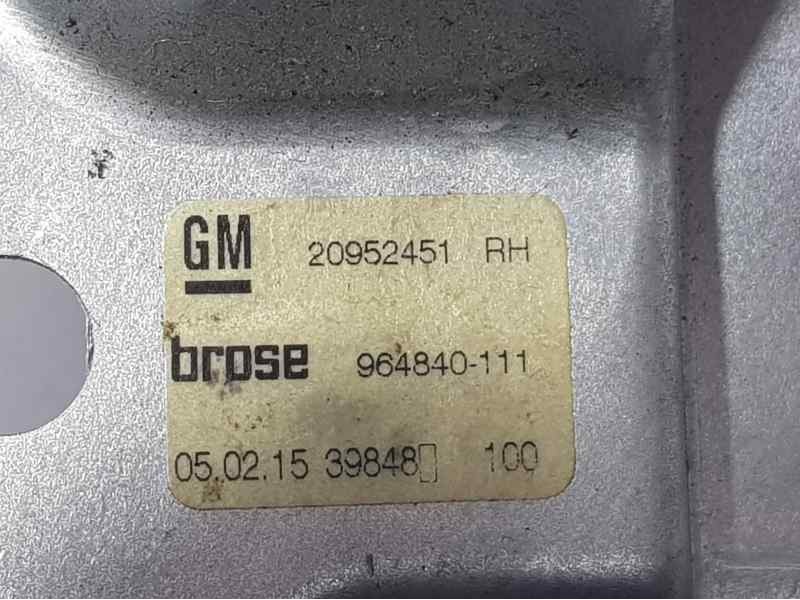 Recambio de elevalunas trasero derecho para opel insignia berlina excellence referencia OEM IAM 20952451RH 964840111 ELECTRICO B