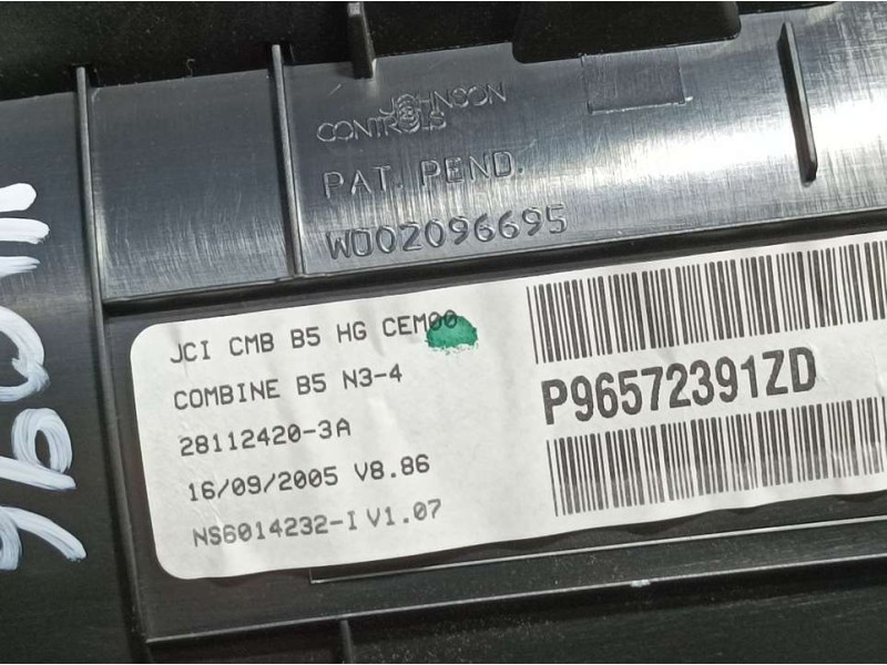 Recambio de cuadro instrumentos para citroën c4 berlina sx referencia OEM IAM 96572391ZD 28112420 JOHNSON CONTROLS