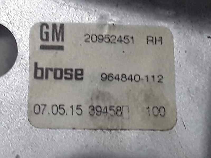 Recambio de elevalunas trasero derecho para opel insignia berlina selective referencia OEM IAM 20952451 964840112 ELECTRICO 7 PI
