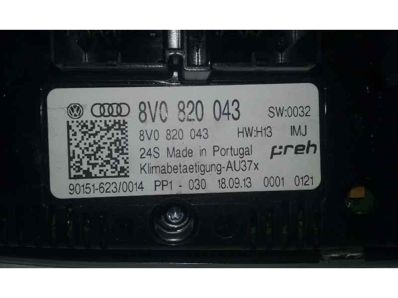 Recambio de mando climatizador para audi a3 sportback (8va) ambiente referencia OEM IAM 8V0820043  