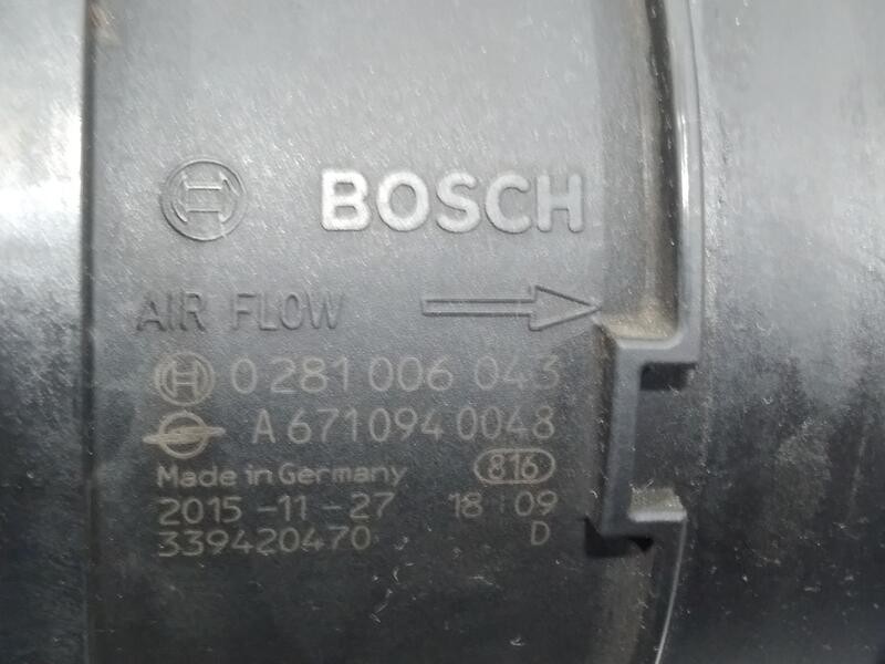 Recambio de caudalimetro para ssangyong rodius 4wd power referencia OEM IAM a6710940048 0281006043 Bosch