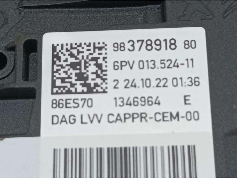 Recambio de potenciometro pedal para citroën c4 1.2 12v e-thp pure tech referencia OEM IAM 9837891880 6PV01352411 