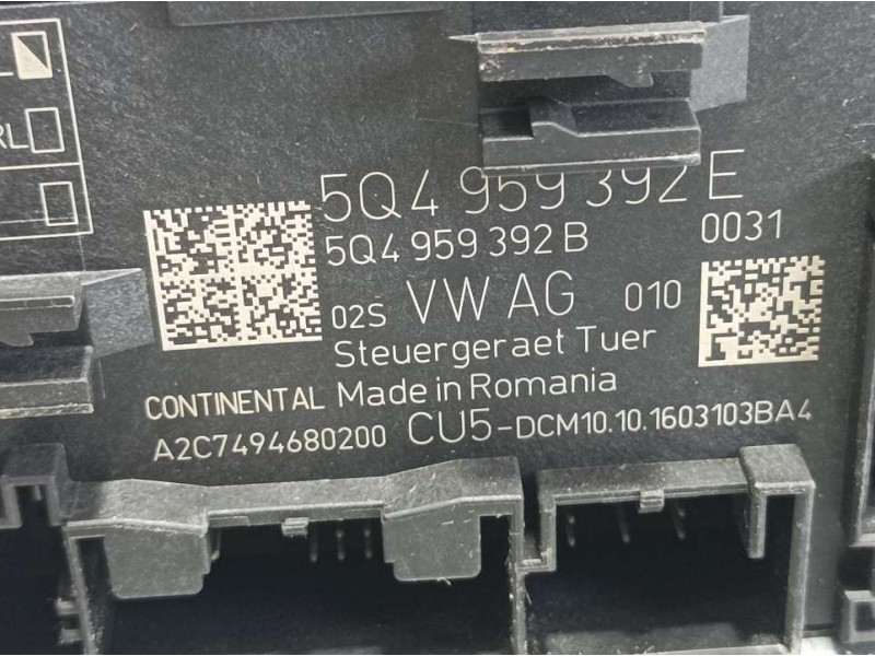 Recambio de modulo electronico para skoda octavia combi (5e5) active referencia OEM IAM 5Q4959392E A2C7494680200 CONTINENTAL